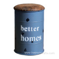 Industrial style retro barrel stools round stools